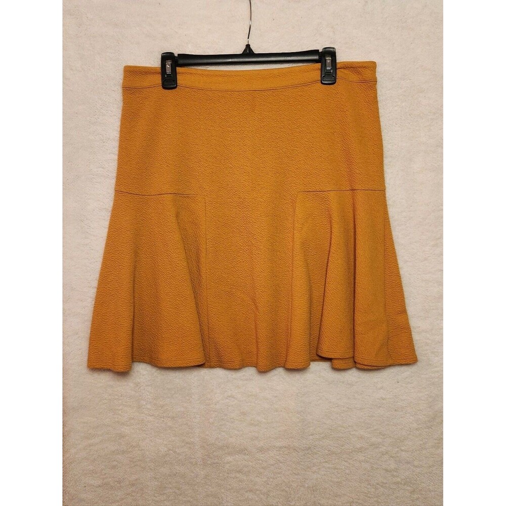 Maeve Anthropologie Mustard A-Line Skirt Size Large